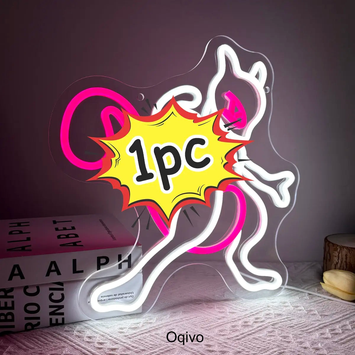 Cute Penguin LED Neon Sign for Bedroom Wall Decor